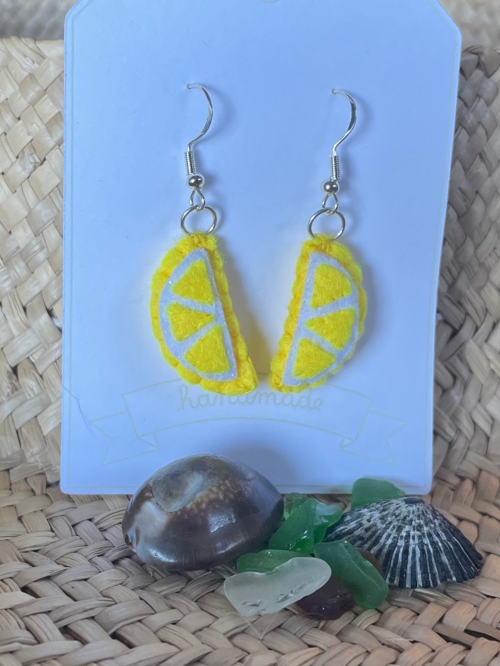 Felt Lemon Earrings
